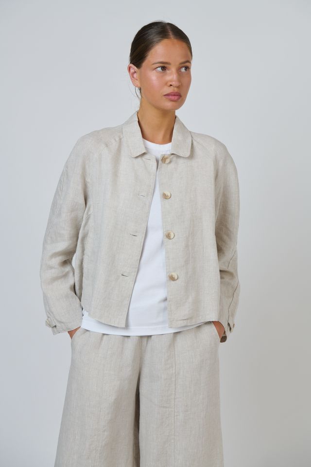 GA715 - Linen Jacket - Sand