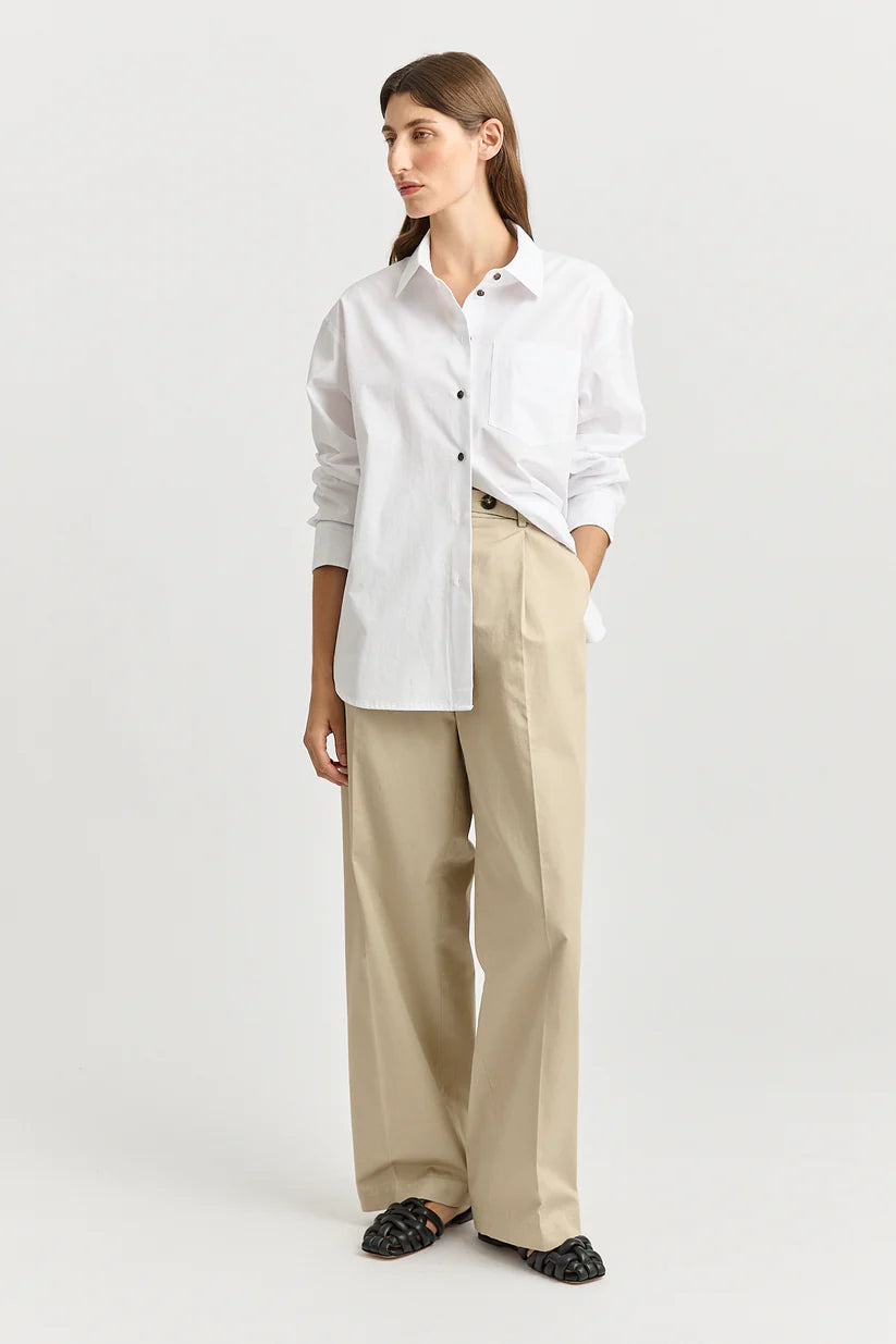 Relaxed Cotton Shirt - White