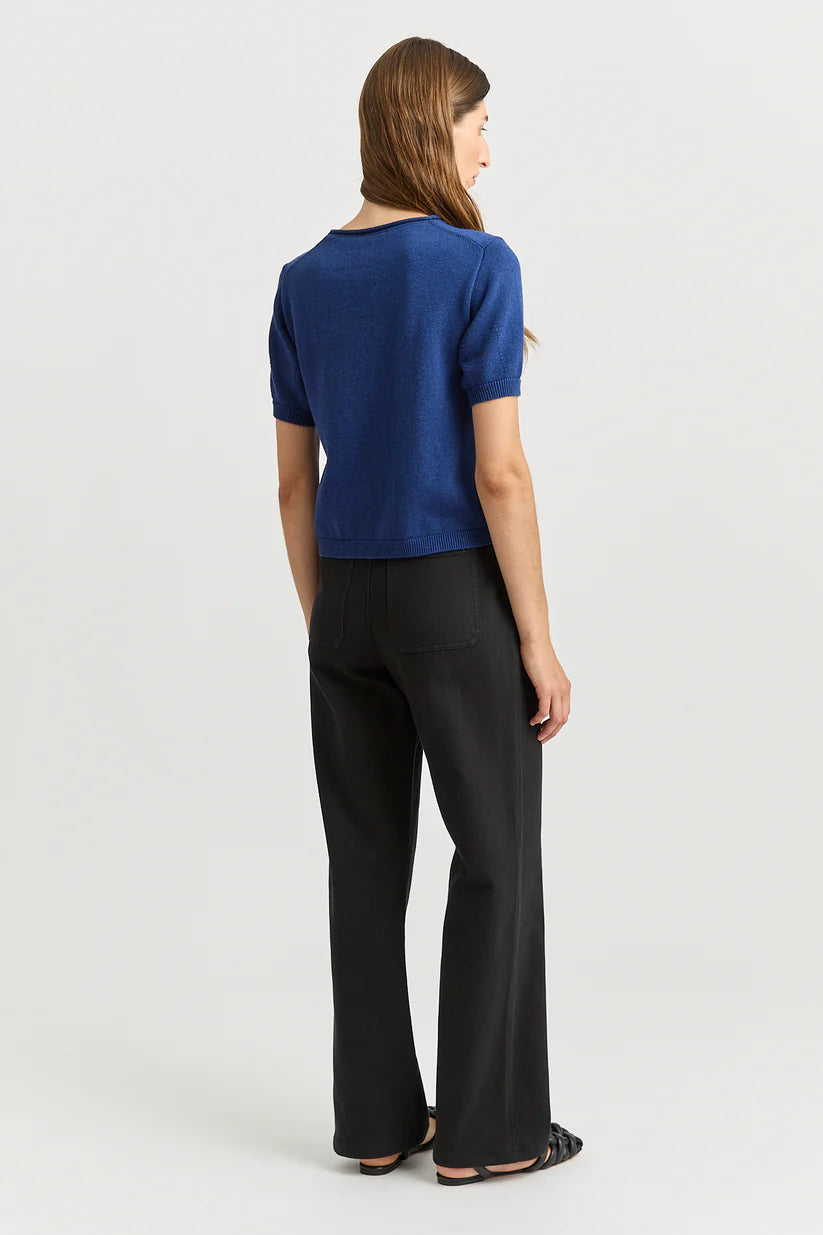 Short Sleeve Knit - Marine