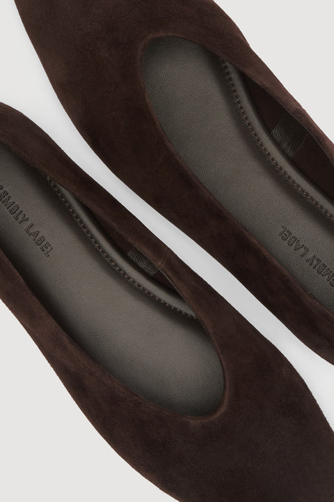 Andrea Suede Ballet Flat - Ganache