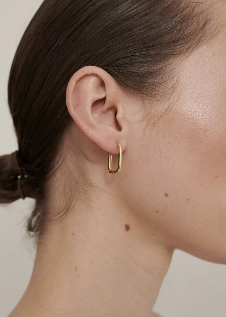 Squoval Hoop - Gold