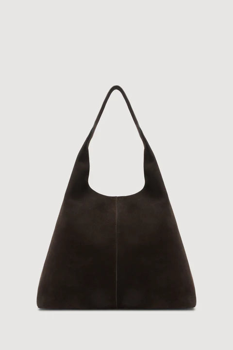 Neve Suede Shoulder Bag - Ganache