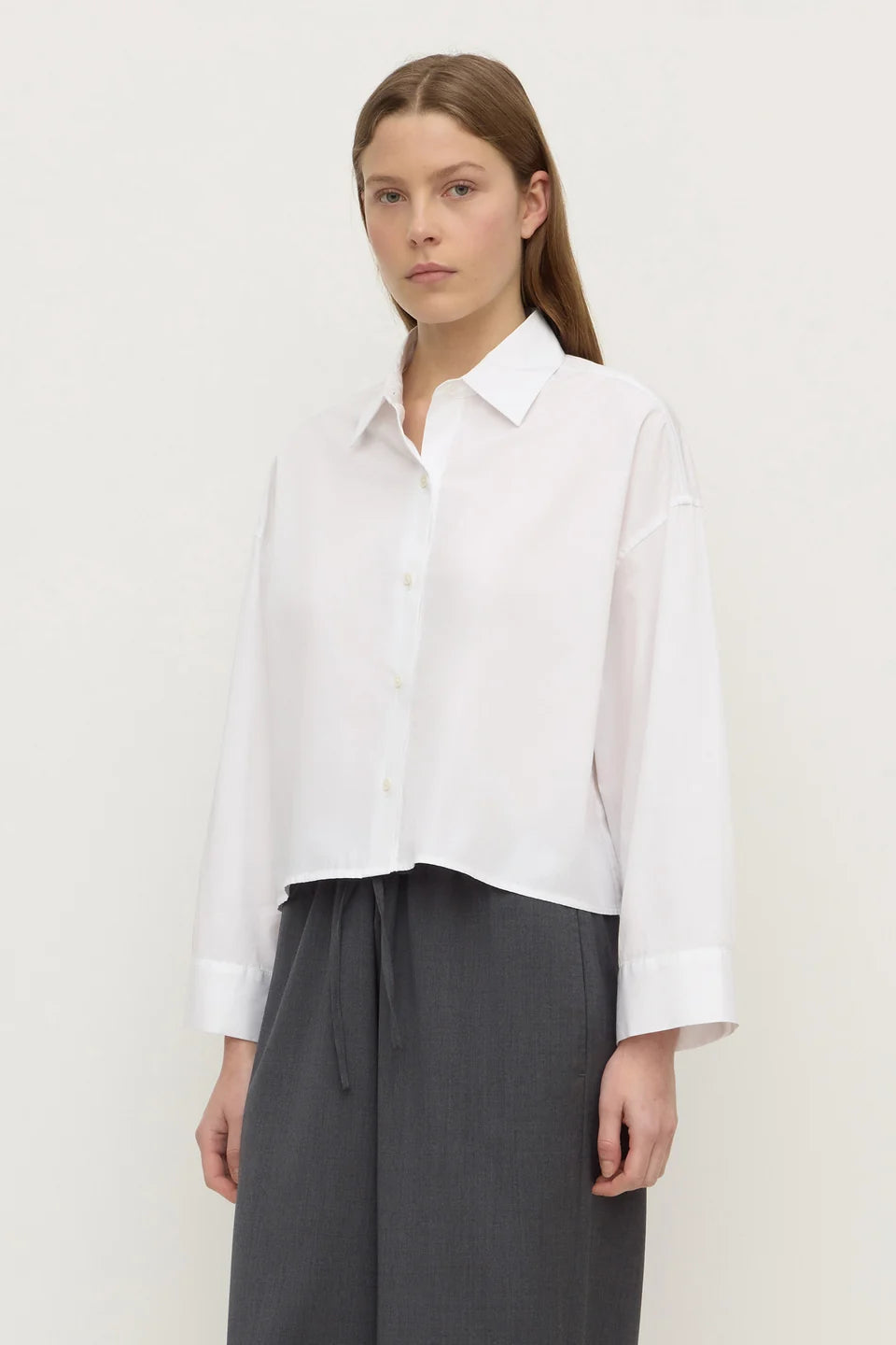 Aurora Cropped Poplin Shirt