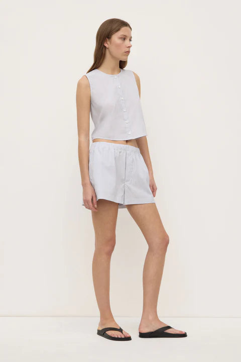 Cora Stripe Button Front Top