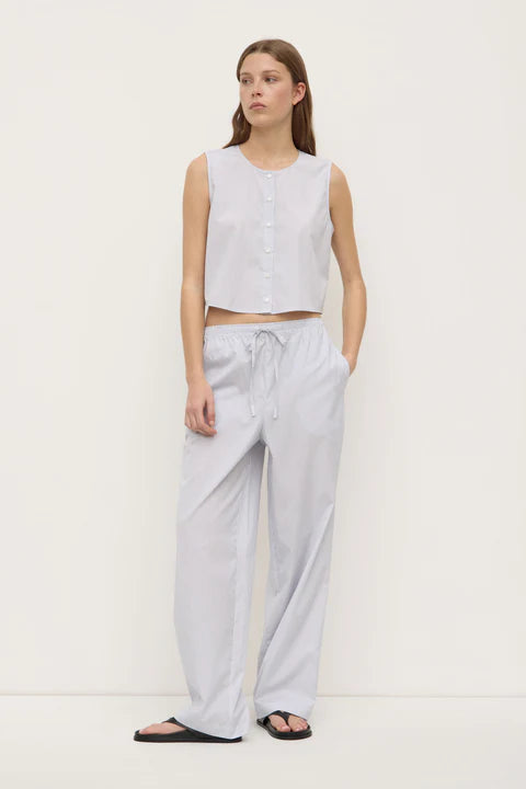 Cora Stripe Button Front Top