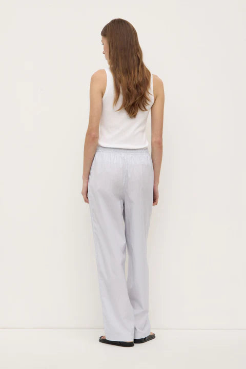 Cora Stripe Pant - White / Navy Stripe
