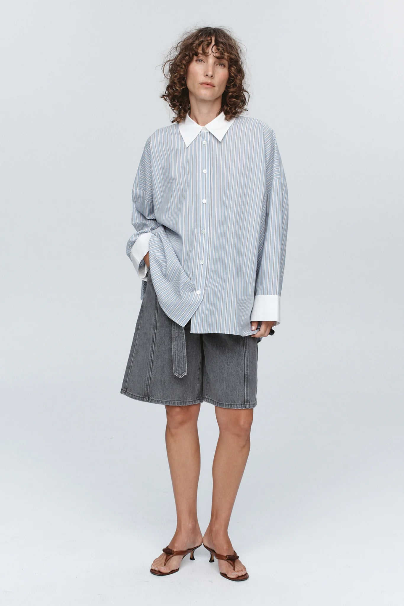 Edie Shirt - Blue Stripe
