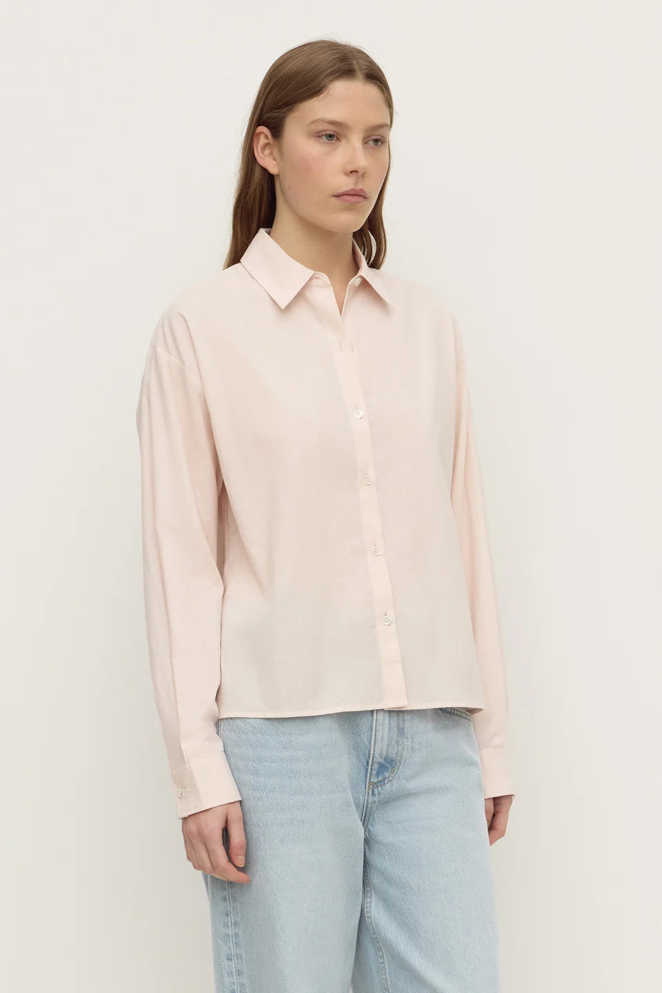 Frankie Cotton Shirt - Soft Rose