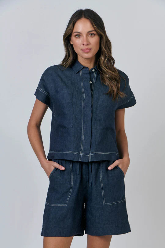 GA533 - Linen Top - Poseidon