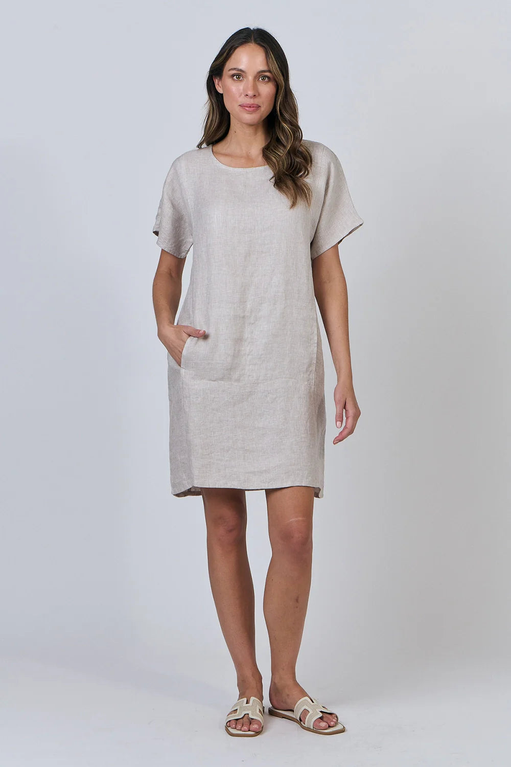GA603 - Linen Dress - Dune
