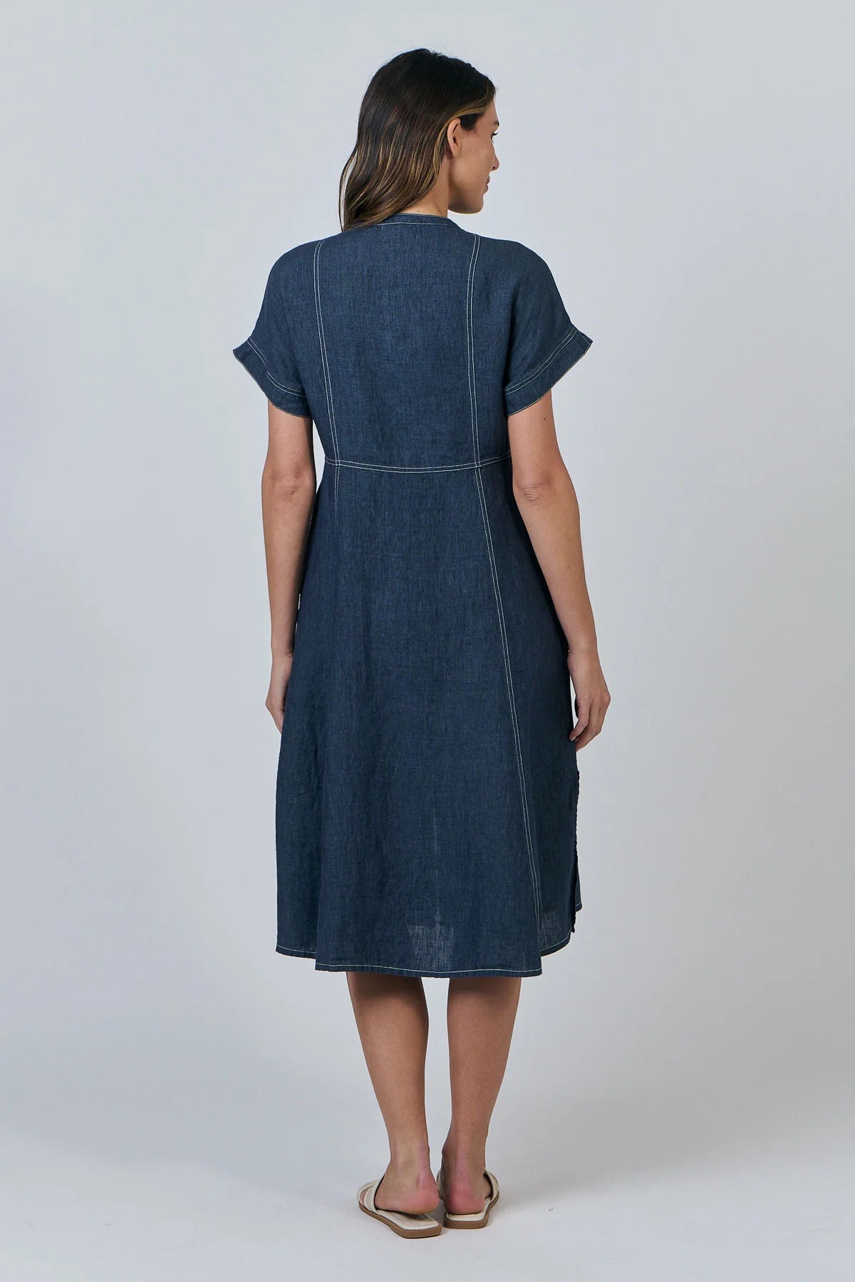GA612 - Linen Dress - Poseidon