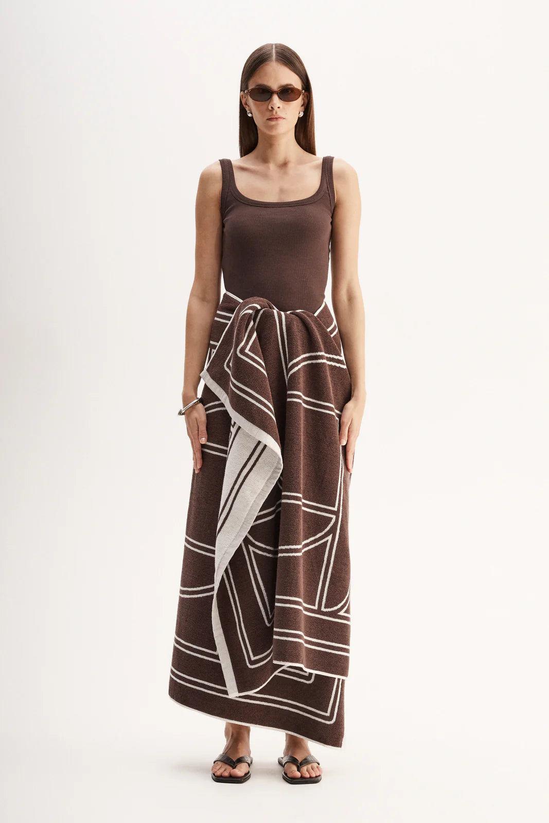 Beau Towel - Chocolate Ecru