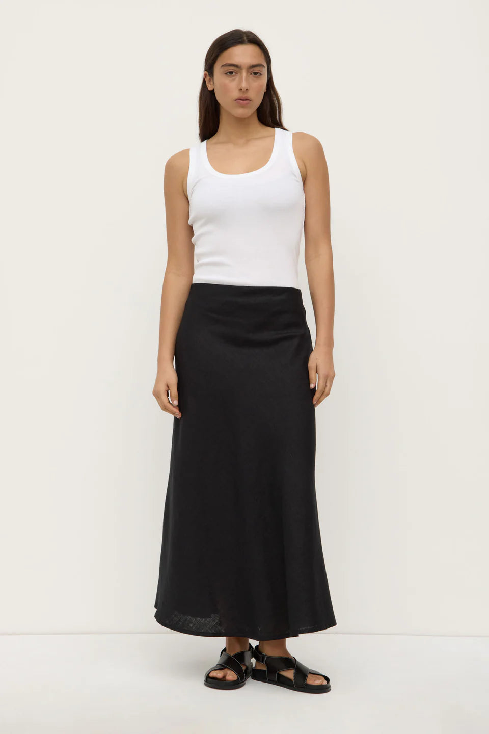 Melody Linen Bias Skirt