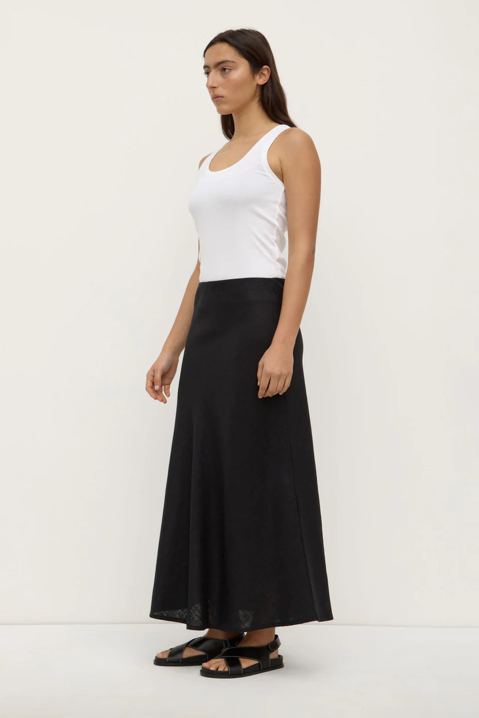 Melody Linen Bias Skirt