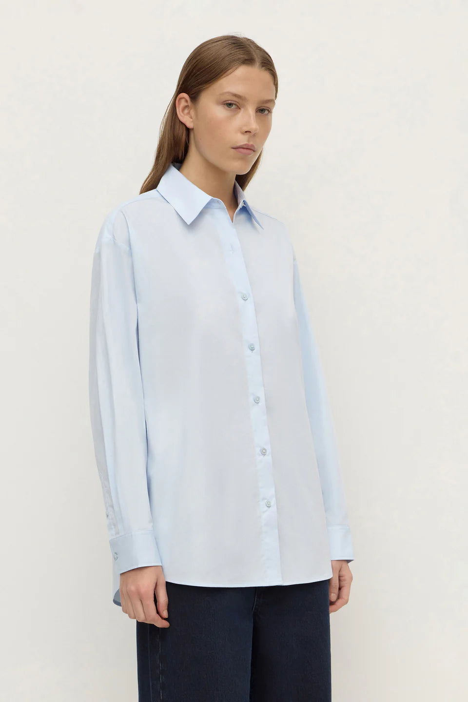 Micha Poplin Shirt - Powder Blue