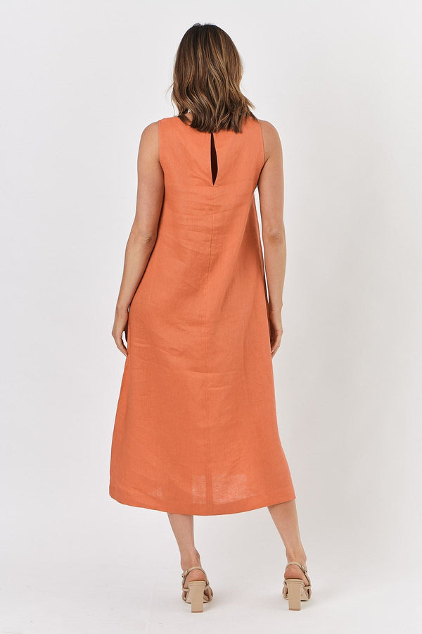 GA325 - Sleeveless Linen Dress
