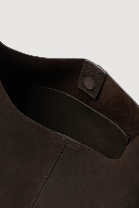 Neve Suede Shoulder Bag - Ganache