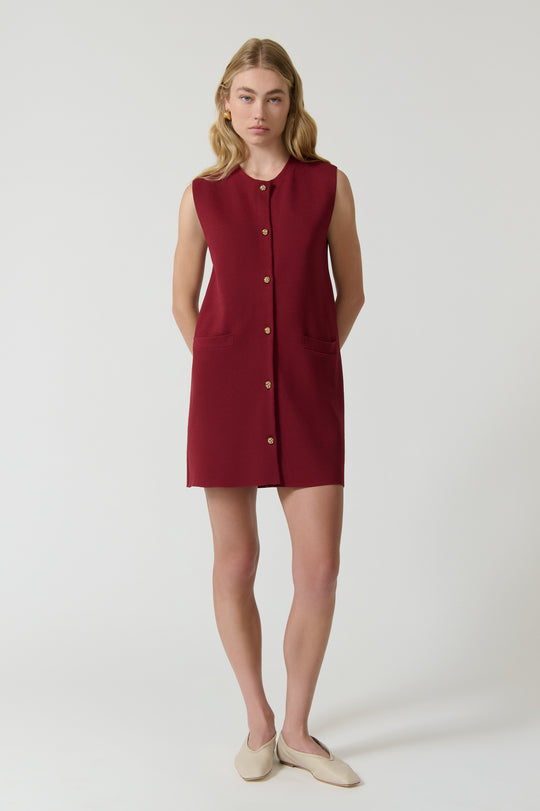 Nanda Dress - Burgundy