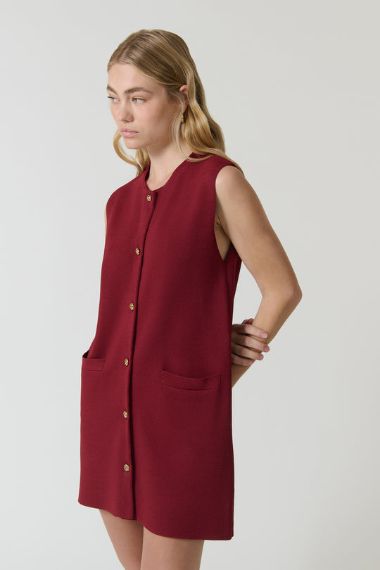 Nanda Dress - Burgundy