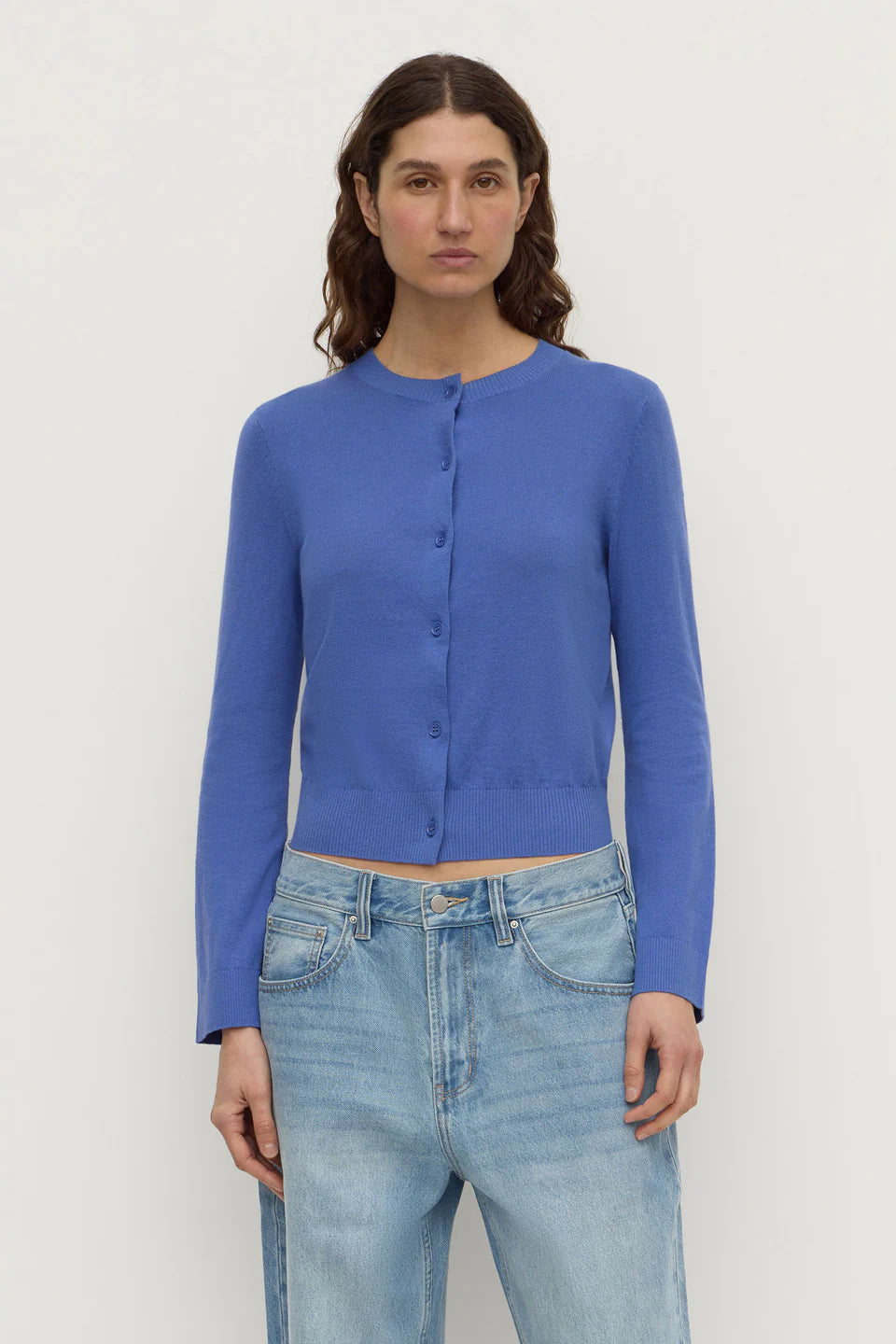 Orina Cotton Cashmere Cardigan - New Blue