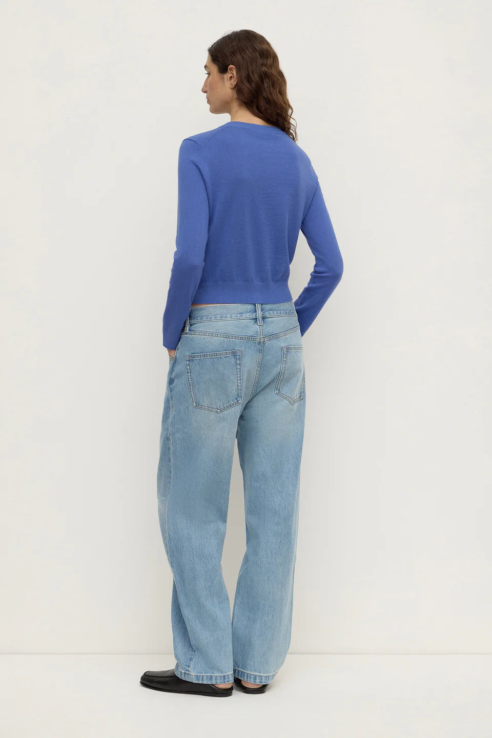 Orina Cotton Cashmere Cardigan - New Blue