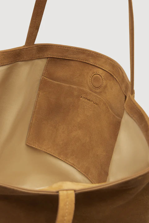 Paige Suede Tote Bag - Tan