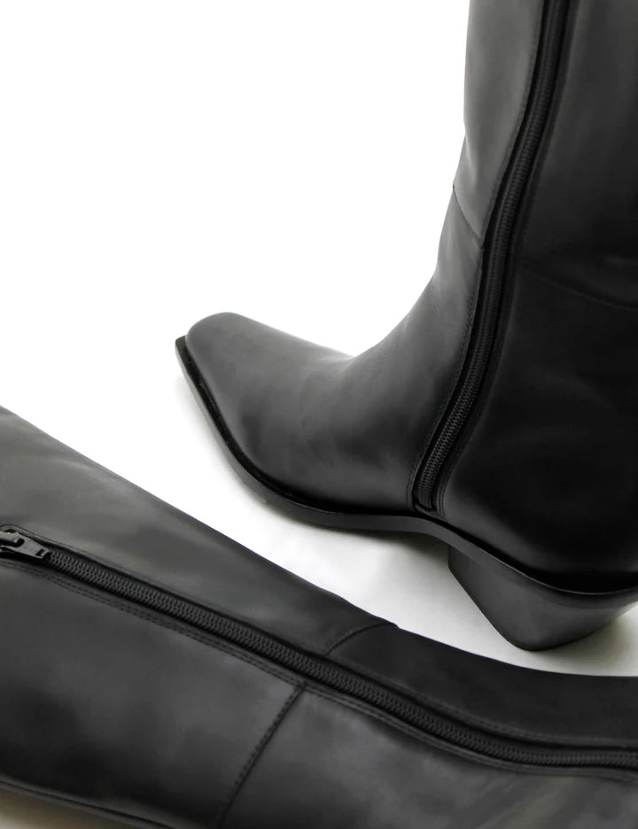 Simone Knee High Boot - Black