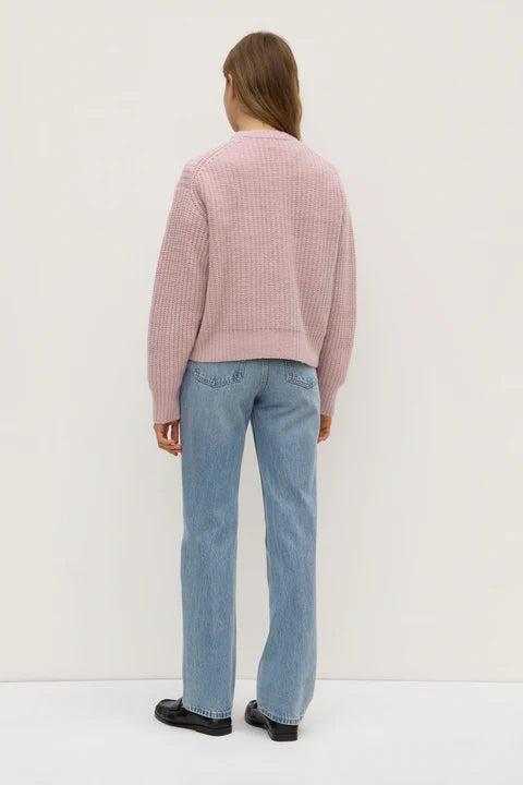 Sandy Chunky Wool Knit - Frosted Rose