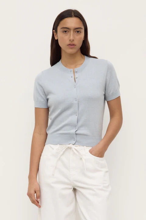 Semra Cotton Cashmere Short Sleeve Cardigan