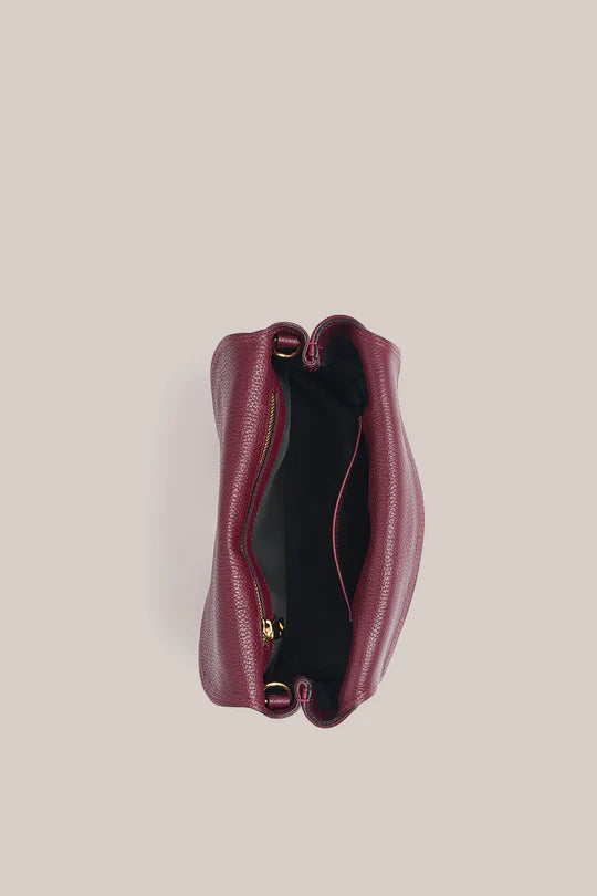 Sloane Bordeaux Leather Convertible Clutch Bag