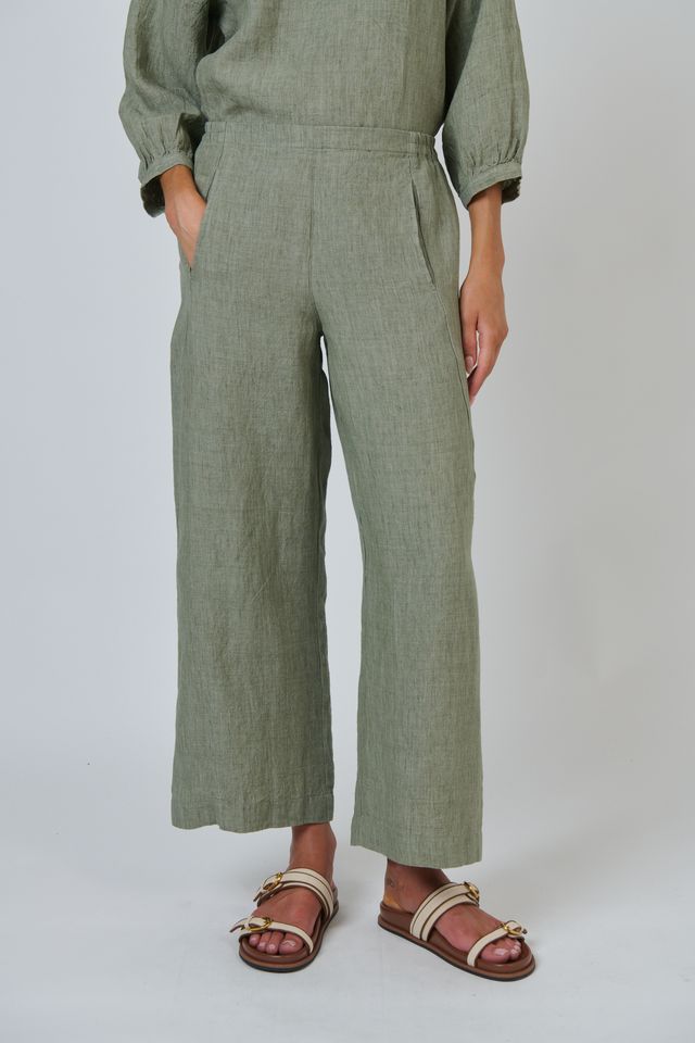 GA398- Linen Pant - Artichoke
