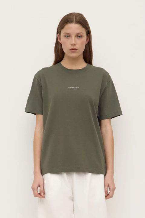 Womens Atelier Logo Tee - Moss