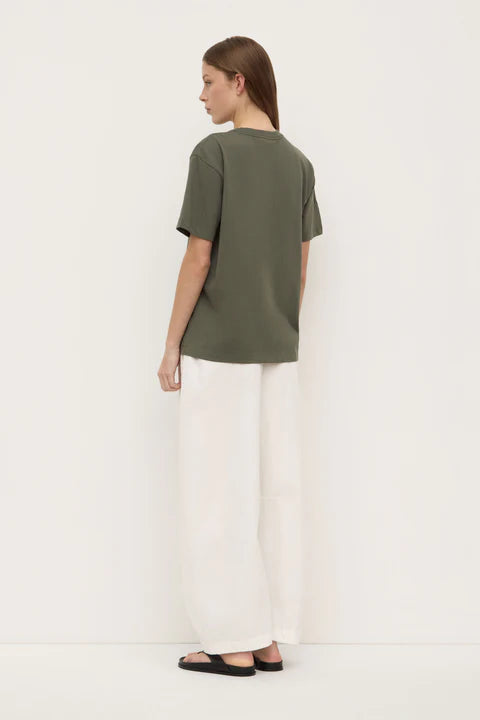 Womens Atelier Logo Tee - Moss