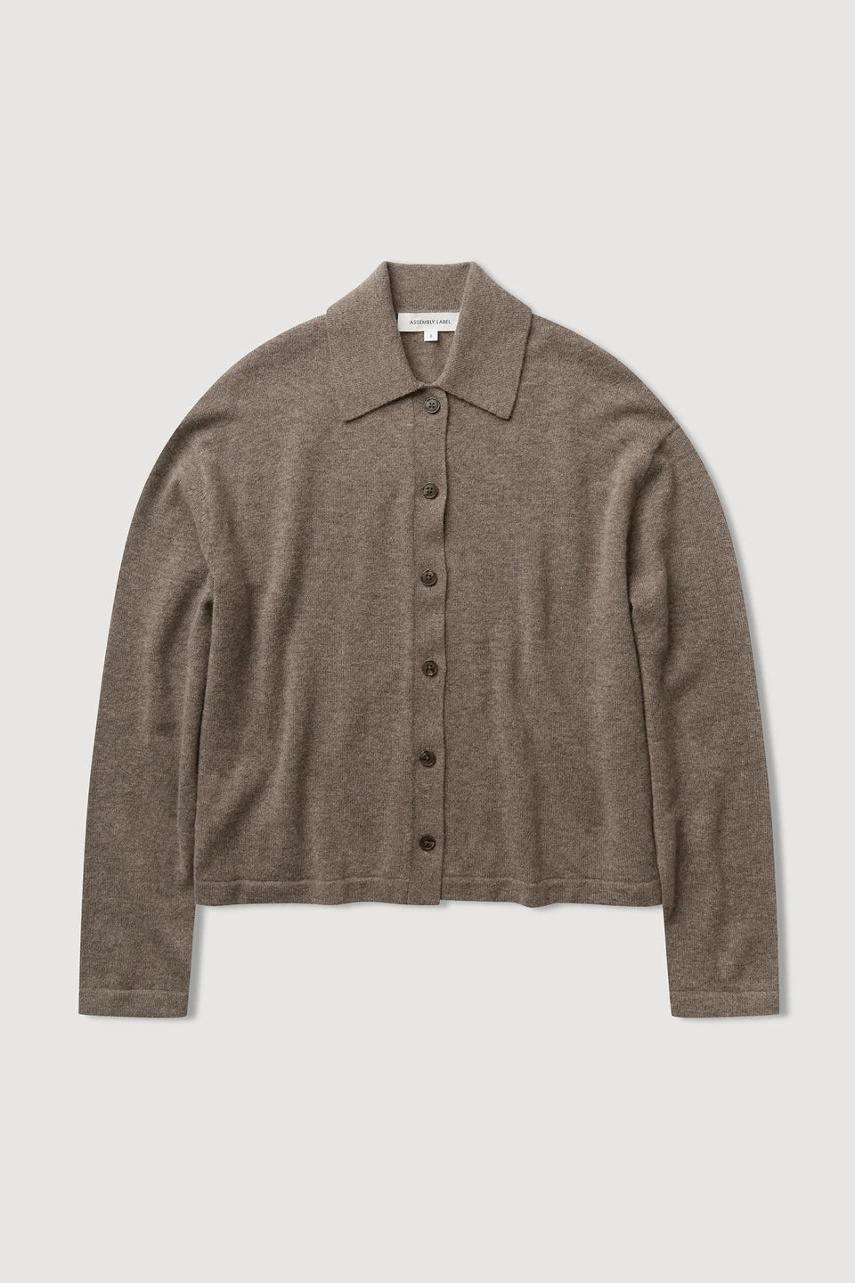 Wool Cashmere Knit Cardigan - Sable