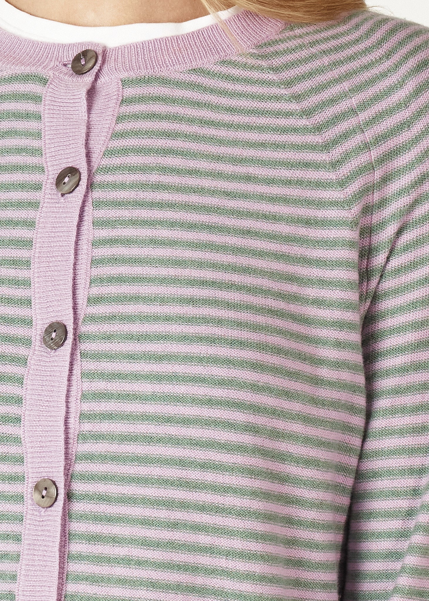 ZP7148 -  Essential Stripe Cardigan - Lilac