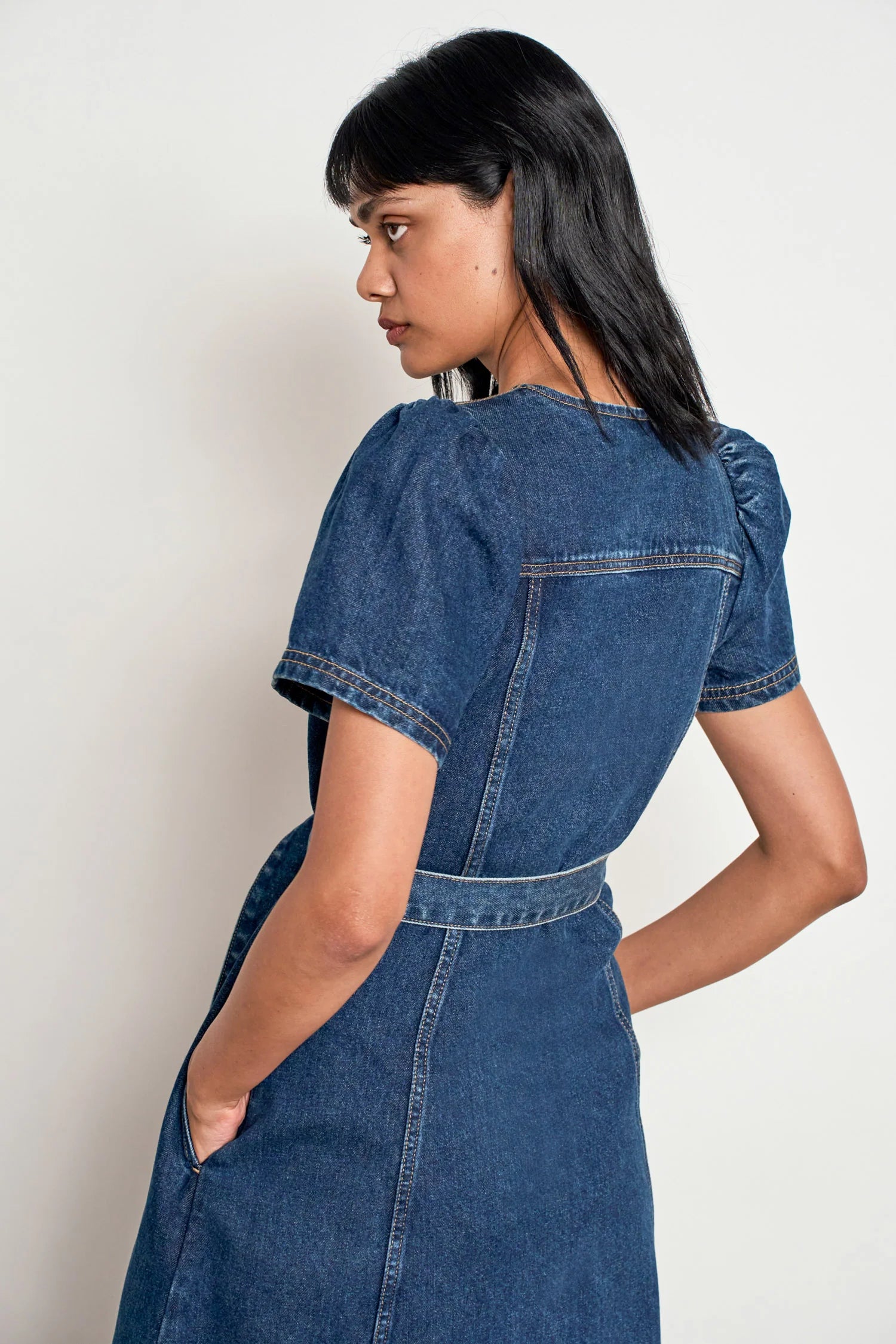 Allude Dress - Indigo Denim