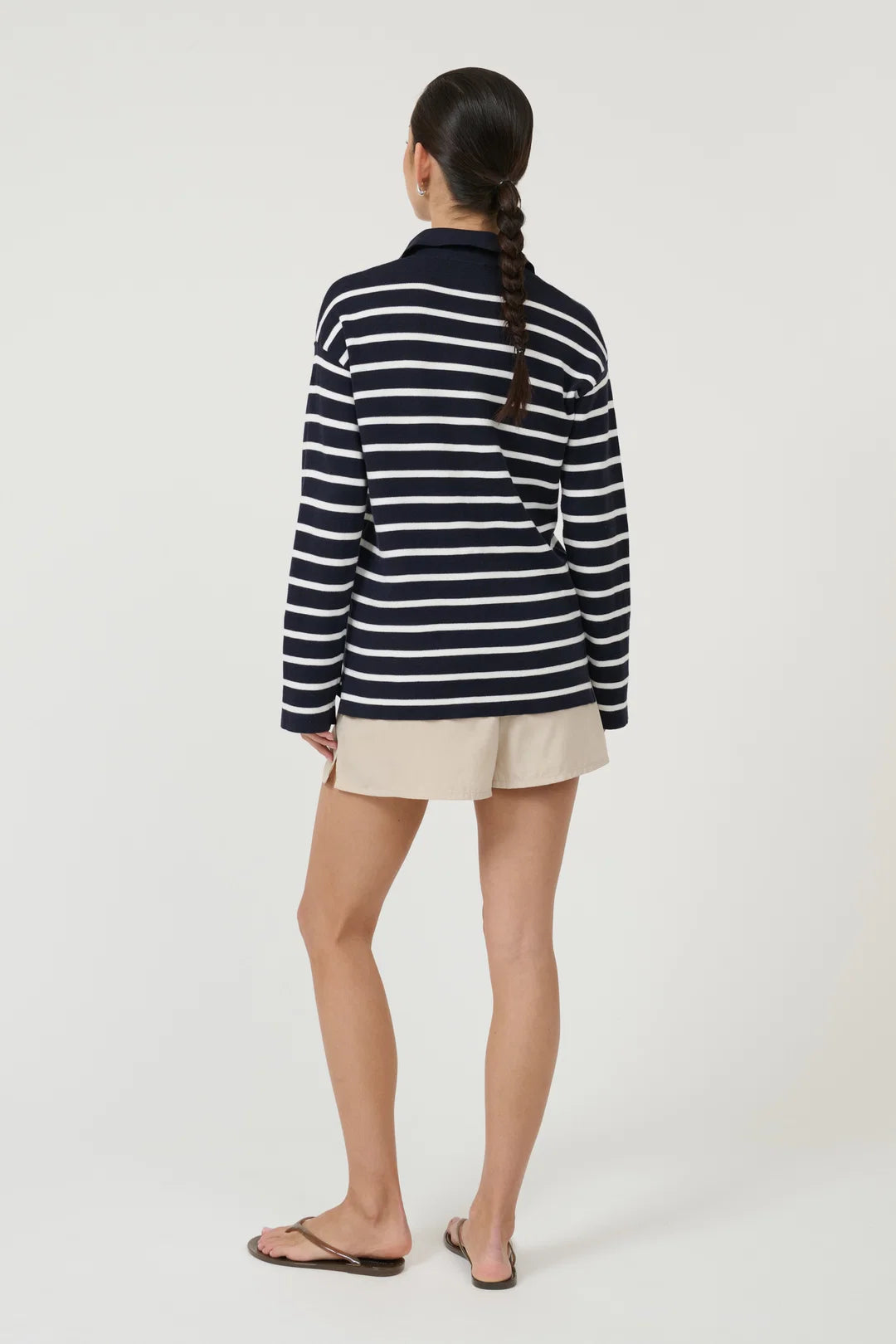 Aroa Top - Navy Stripe
