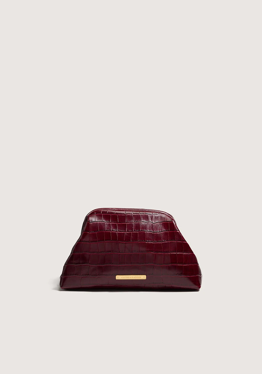Stevie Leather Bag - Red Croc