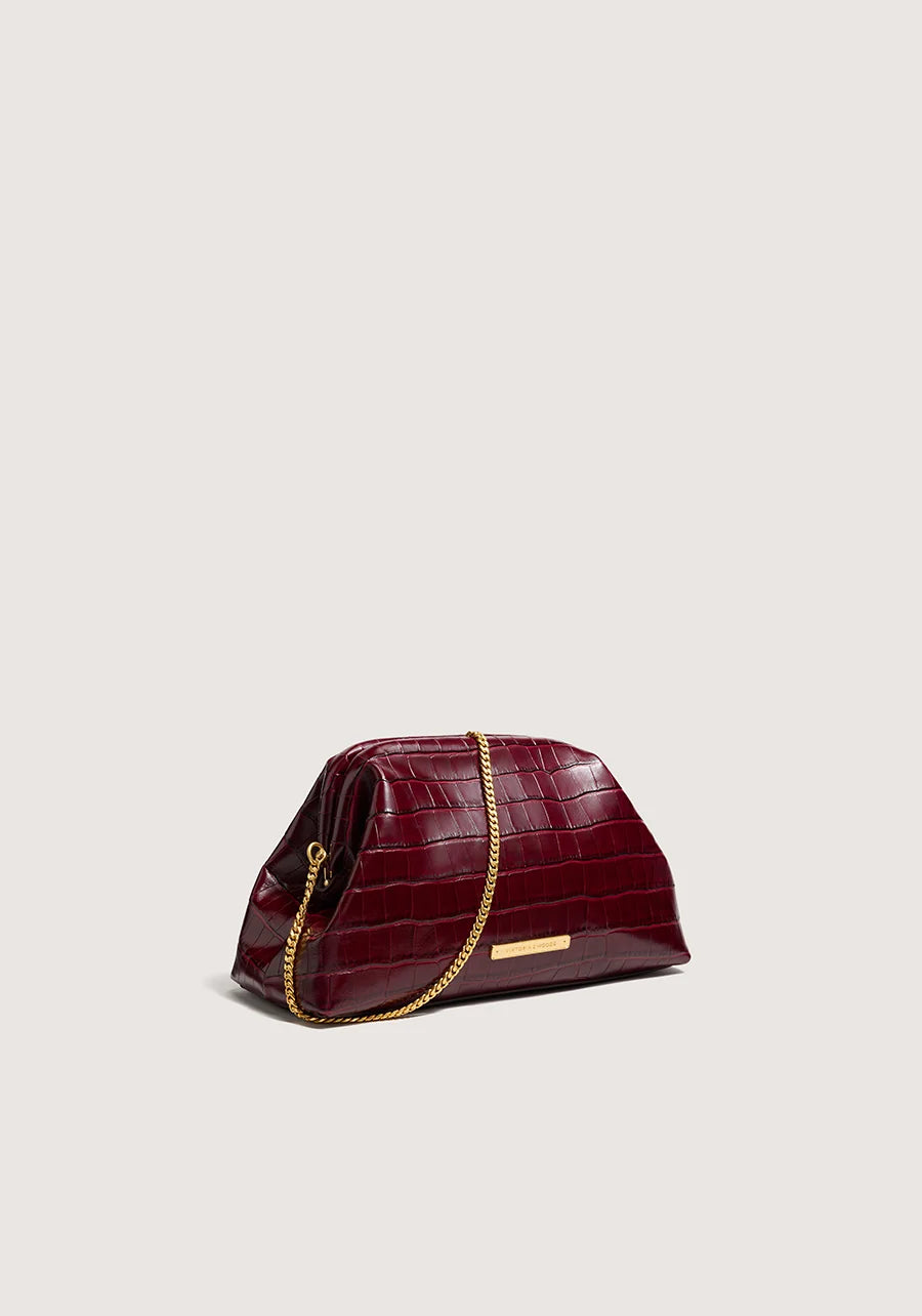 Stevie Leather Bag - Red Croc