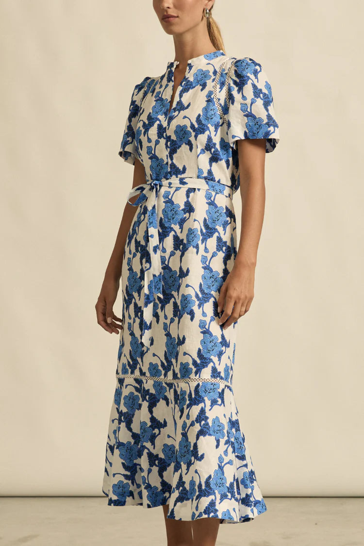 Cable Dress - Azure Bouquet