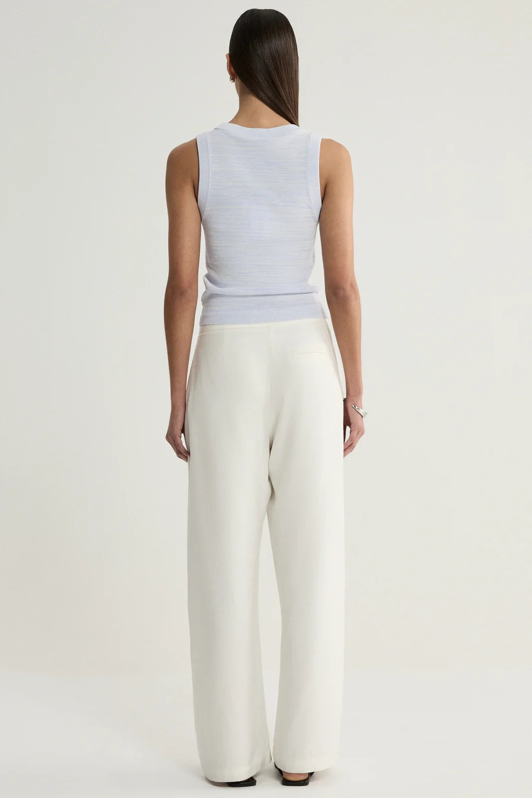 Celia Knit Top - Pale Blue Marle