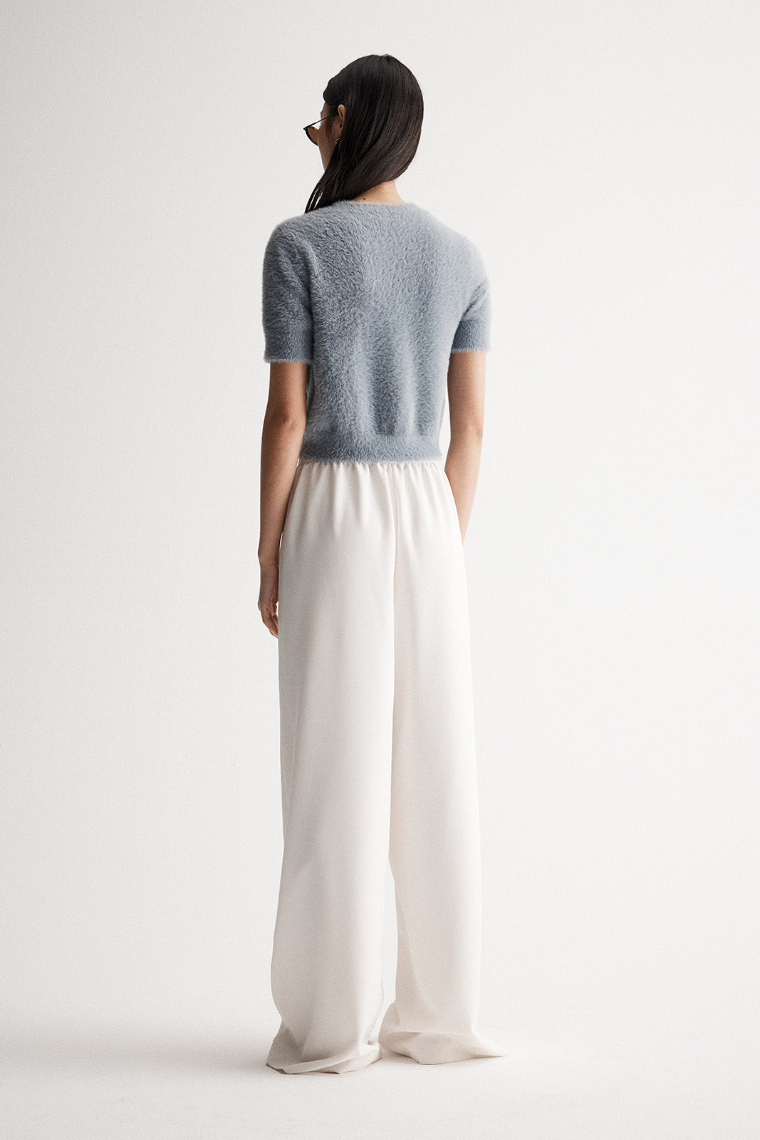 Mochi Knit Tee - Dove Blue