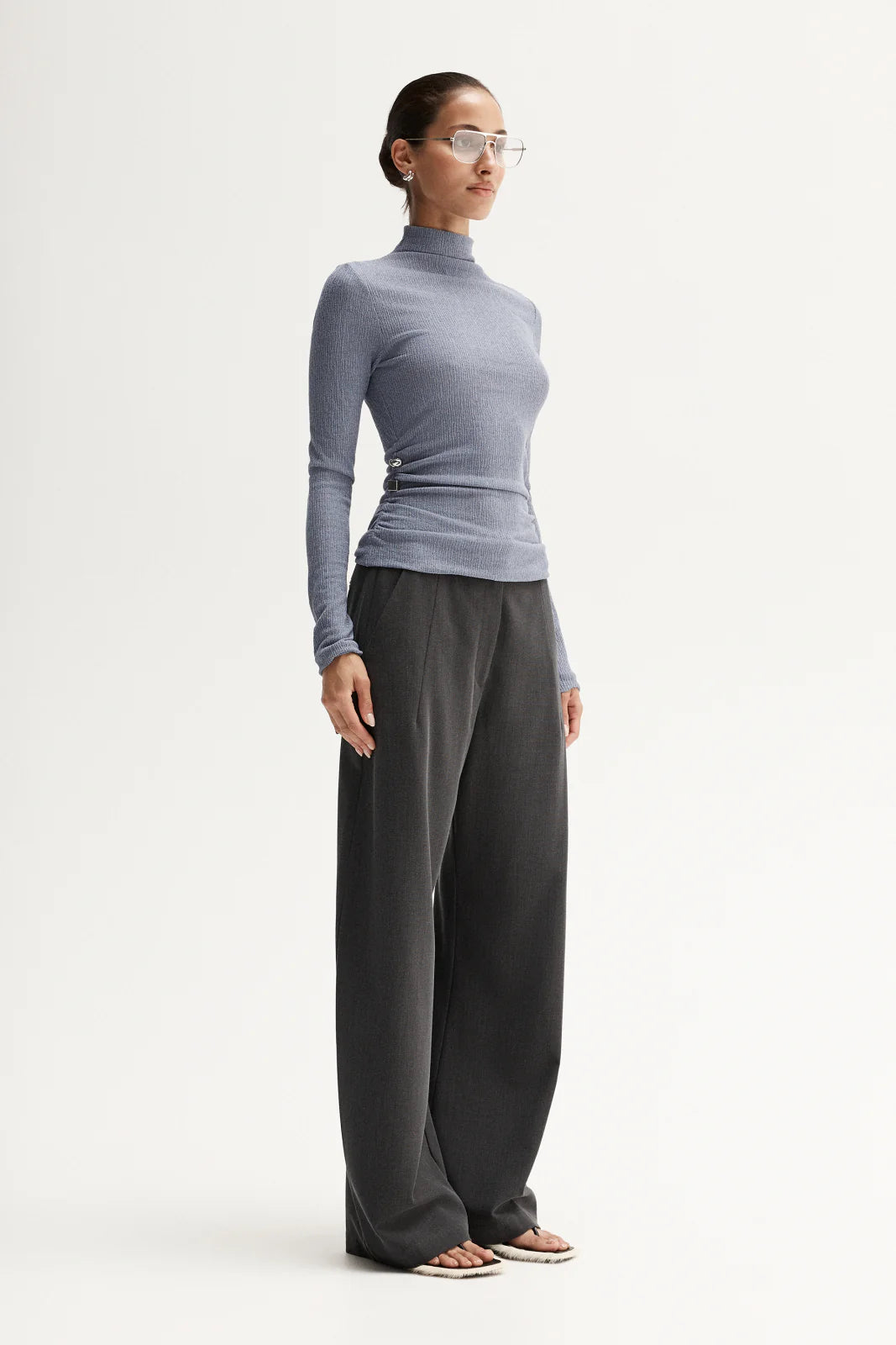 Enid Top - Dusty Blue