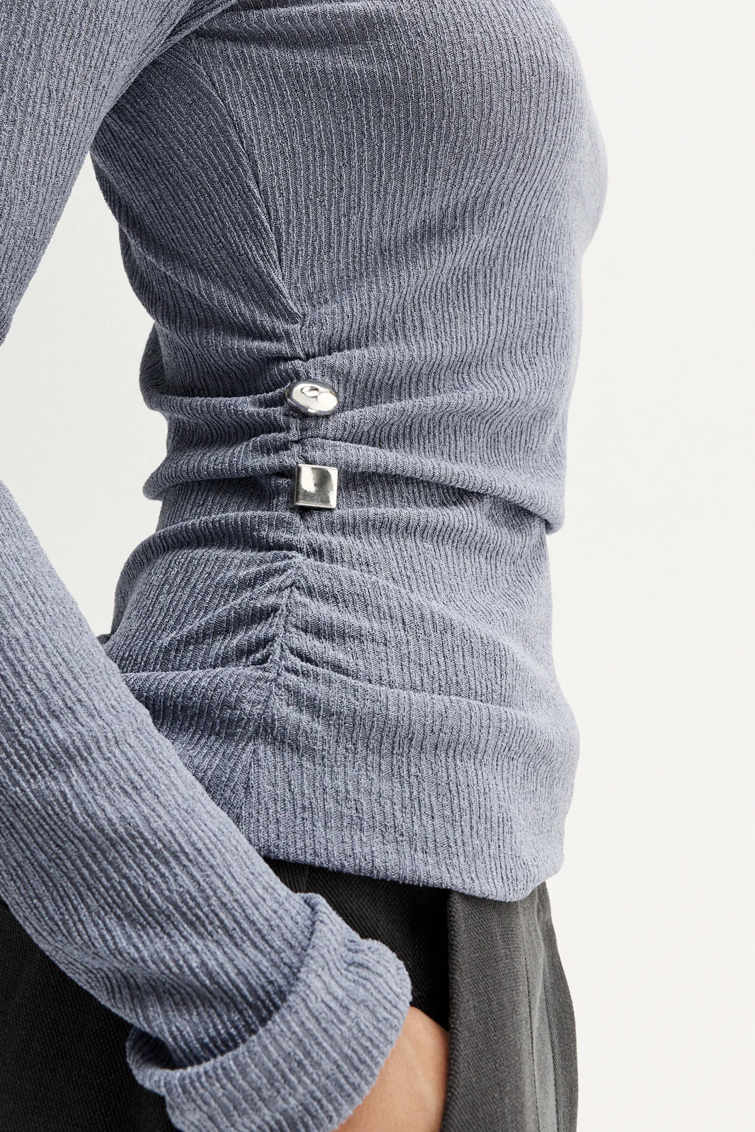 Enid Top - Dusty Blue