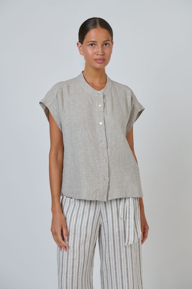GA429 - Linen Top - Mousse
