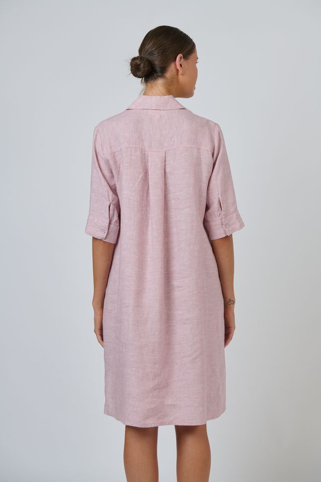 GA513 - Linen Dress - Radish