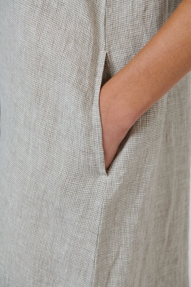 GA513 - Linen Shirt Dress - Mousse