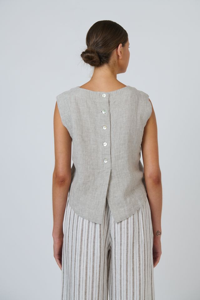 GA581 - Linen Top - Mousse