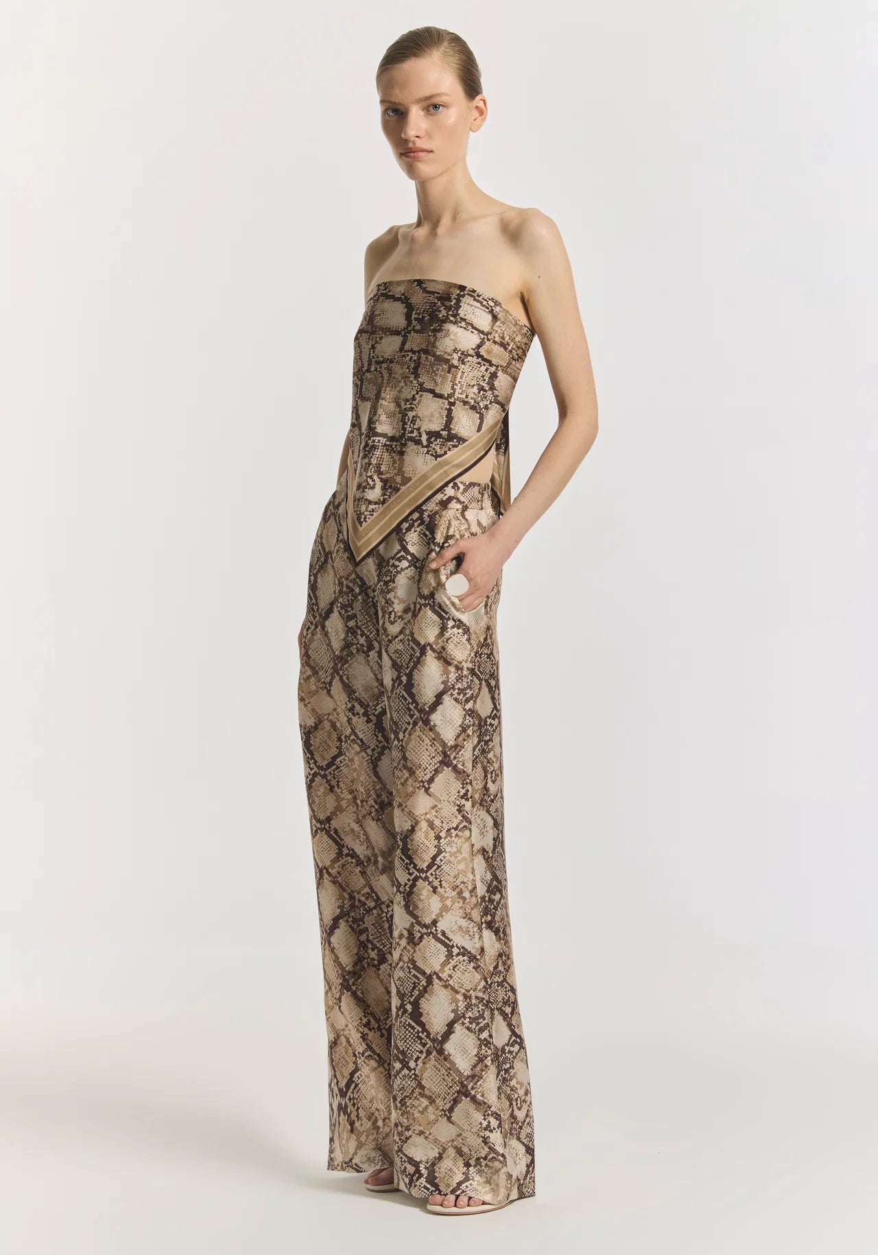 Kaia Silk Scarf - Python Print