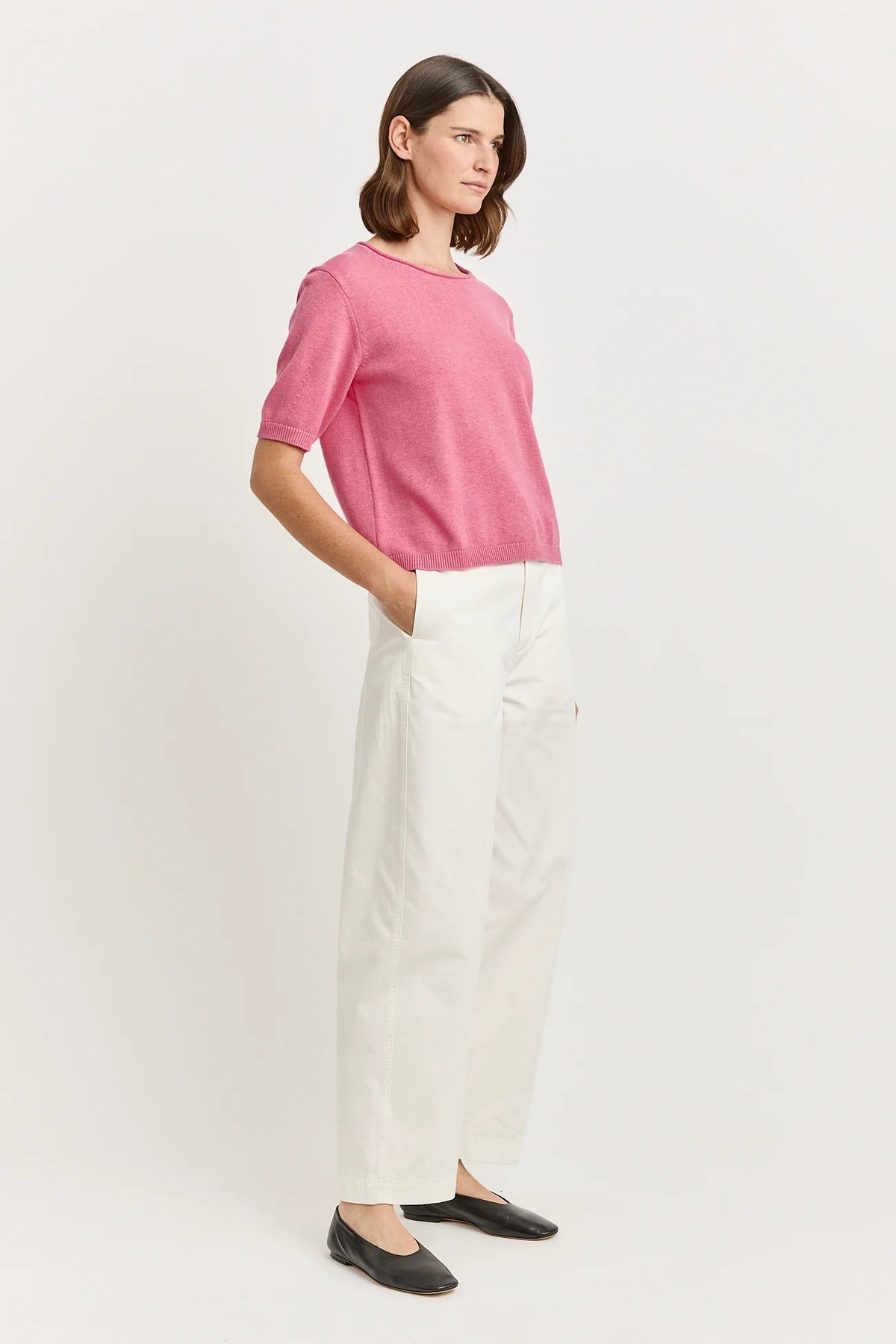 Short Sleeve Knit - Flamingo